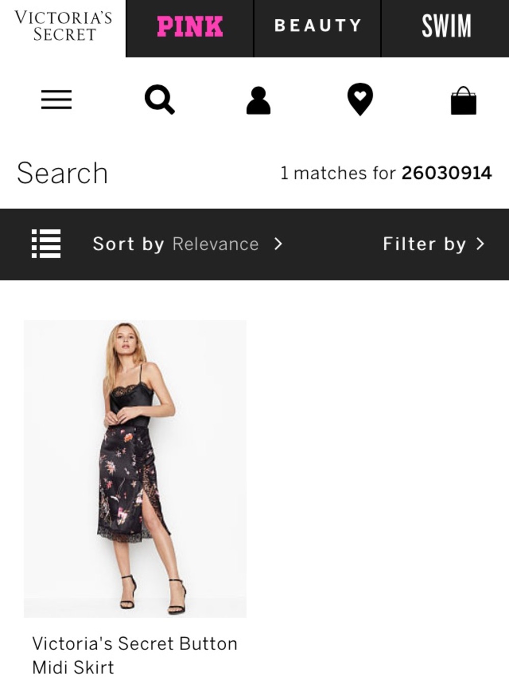 Victoria's Secret Black Floral Lace-Trim Skirt and Cami